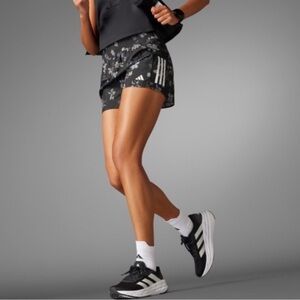 adidas Black Floral Print Women's Athletic Shorts